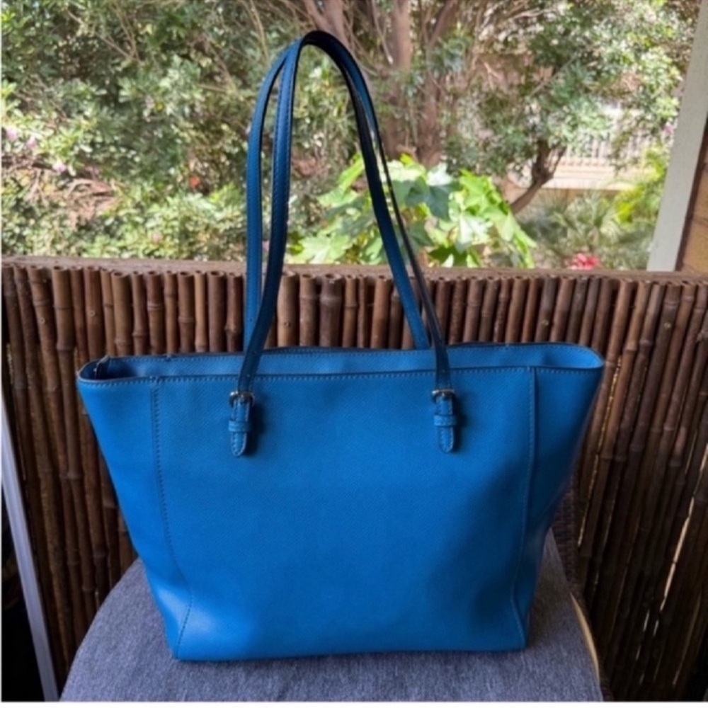 COACH blue tote - Picture 2 of 9